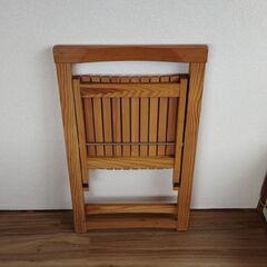 ■高級■天然木無垢材 折りたたみ ダイニングチェア 4脚セットの画像