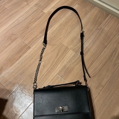 メタル チェーン ショルダーバッグ 2way スクエア トート