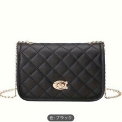 黒ショルダー　チェーン　かばん