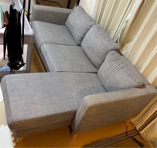 IKEA    L字ソファー　3人がけ