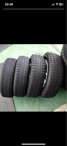 （特化値下中）アルミホイールスタッドレス155/65R14ブリヂストン4本VRX2