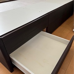 ニトリ　収納付きセミダブルベッドの画像