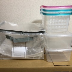 【無料】ダイソー（シューズケース、カゴ）スリコ（クリア収納）