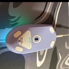 Logitech 有線マウス 紫/グレーの画像