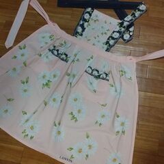 ◆【中古】　《 ＬＡＮＶＩＮ・エプロン 》  ●ピンク系/エーデ...