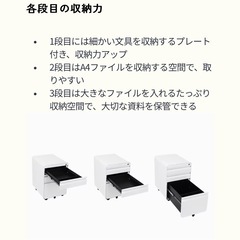 【掲載本日2/26まで】【複数個値引き相談可能‼︎】オフィスワゴン袖机flexispotの画像