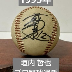垣内 哲也 プロ野球選手　直筆サインボール 1995年　希少　コ...