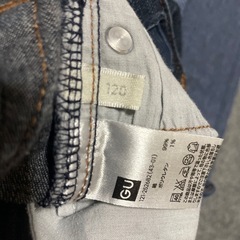 値下げ❗️美品✨GUキッズデニム サイズ調整可の画像
