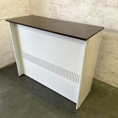 【受付カウンター】 《美品》 ハイタイプ スチールカウンター  ...