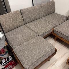 これ以上のお値下げはありません⚠️unico アルベロ　3人掛けソファー　ウォルナットカラー　の画像