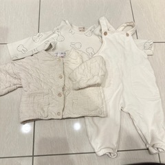 子供服80cm ZARA petitmain ロンパース　カーデ...