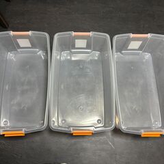 収納ボックス🔸薄型 ベッド下 クリア収納ケース 3個セット 大容量 押入れ収納 幅40cm 高い所ボックスの画像