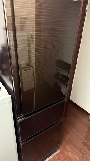 【美品・引取限定】2023年製 三菱 3ドア冷蔵庫300L (MR-CX30BKH-BR) 半年使用 右開き