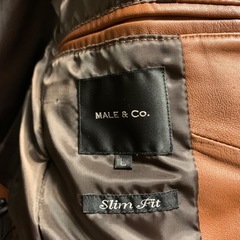 MALE＆CO.タカキューのレザーダウン ジャケットコートの画像
