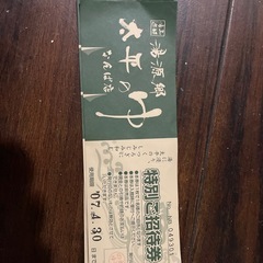 温泉チケット