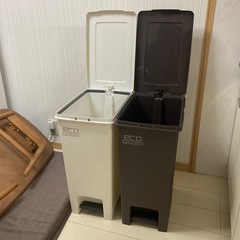【指定ゴミ袋にピッタリ】蓋付きゴミ箱×2(サイズ大)