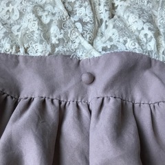 ★使用数回のみです★くすみピンクの薄いベルベットの様な上品な生地★優しいレースのチュニック★の画像