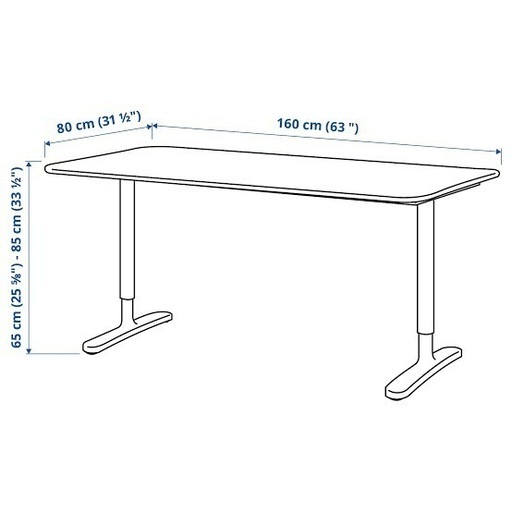 IKEA BEKANT(ベカント) 昇降式デスク ホワイト160 × 80cm