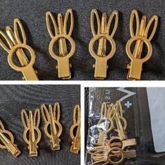 うさぎヘアクリップ4本（新品）の画像