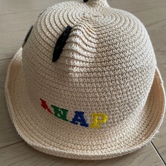 ベビー　52cm　ストローハット　麦わら帽子　くまの画像