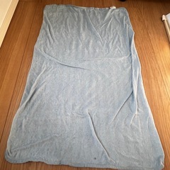ニトリ ひざ掛け ボーダー柄 ブルーの画像