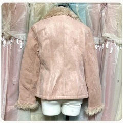 ꒰FR FIRST REVUE꒱フェイクファー ショートコート ピンクジャケットの画像