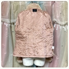꒰FR FIRST REVUE꒱フェイクファー ショートコート ピンクジャケットの画像