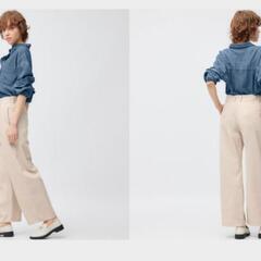 GU　コーデュロイワイドパンツの画像