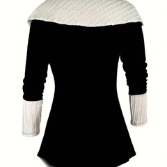 レディース 長袖トップス ブラックの画像