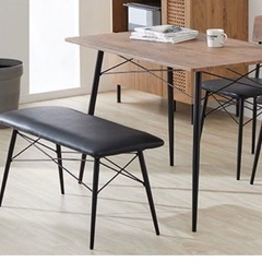 【LOWYA】ダイニングテーブルセット4点の画像