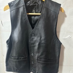 レザージャケット、ベストセットの画像