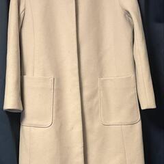 THE SHOP TK ダブルクロスノーカラーロングコートの画像