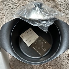 新品　南部鉄器　深型鍋　22cm ステンレス　蓋付