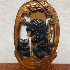 2点　北海道　インテリア　工芸品　木彫り　飾り　置き物の画像