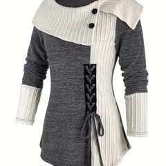 レディース 長袖トップス グレー
の画像