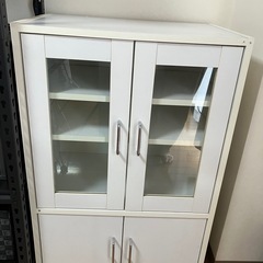 食器棚　収納家具　ホワイト　