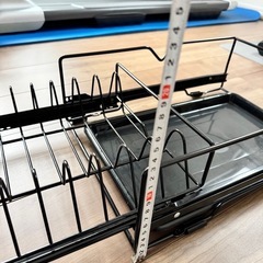 キッチンキャビネット用スライド引き出しタイプ引き出し1個、高耐久メタルワイヤーバスケット引き出しタイプ棚、排水トレイ付き、スライドアウト調理器具オーガナイザー、ブラック、ホームキッチン用品の画像