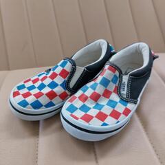 ギンガムチェック　VANS  シューズ　19cm・バンズ・