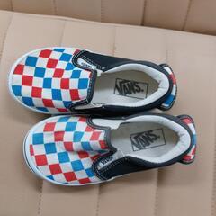 ギンガムチェック　VANS  シューズ　19cm・バンズ・の画像