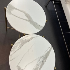 サイドテーブル丸型 2個セットベッド横サロン