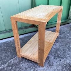 2段　収納棚　収納家具　キャビネット　ウッド　木製の画像