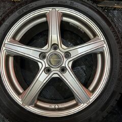 【DUNLOP WINTER MAXX WM03 215/50R17】スタッドレス【BALMINUM 17インチ 7J5HPCD114.3+53】21年製 レヴォーグ等　(KTN292)の画像