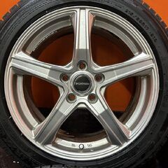 【DUNLOP WINTER MAXX WM03 215/50R17】スタッドレス【BALMINUM 17インチ 7J5HPCD114.3+53】21年製 レヴォーグ等　(KTN292)の画像