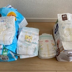 【開封済み 未使用品】64枚セット！赤ちゃん 乳幼児 新生児 おむつセット moony ムーニー パンパースの画像