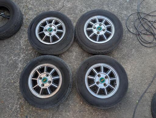 ビートステージ　145R12 6PR  インセット43  4J　アルミ、タイヤ