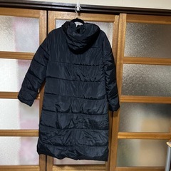 フード付きダウン（黒、3XL）の画像