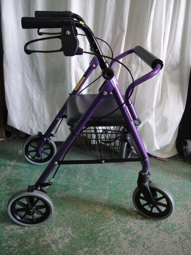 竹虎　歩行車　ハッピーミニ　カゴ付き　歩行器　手押し車　移動用品　介護　ブレーキ付き　折りたたみ式