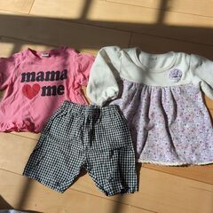 女の子　60〜70cm　3着セット　夏物、冬物