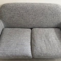 フランフラン　2人掛けソファ　グレーの画像