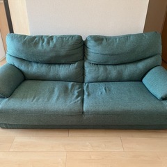 ニトリ　　　3人掛けソファ　ミントグリーンの画像